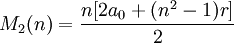 M_2(n) = frac{n[2a_0+(n^2-1)r]}{2}