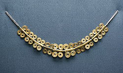 Orfebrería: collar de oro micénico, siglo XII a. C.