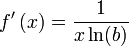 f'left(xright) = frac{1}{xln(b)}