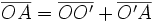  overline{OA} = overline{O O^prime} + overline{O^prime A} 