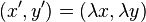 (x',y') = (lambda x,lambda y),