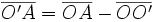  overline{O^prime A} = overline{OA} - overline{O O^prime} 