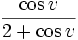 frac{cos v}{2+cos v}