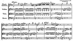 Música: Cuarteto para flauta (1777), de Wolfgang Amadeus Mozart.