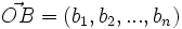 vec {OB} = (b_1, b_2, ..., b_n) 